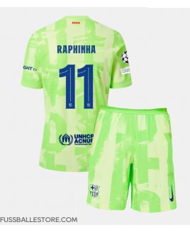 Günstige Barcelona Raphinha Belloli #11 3rd trikot Kinder 2024-25 Kurzarm (+ Kurze Hosen)